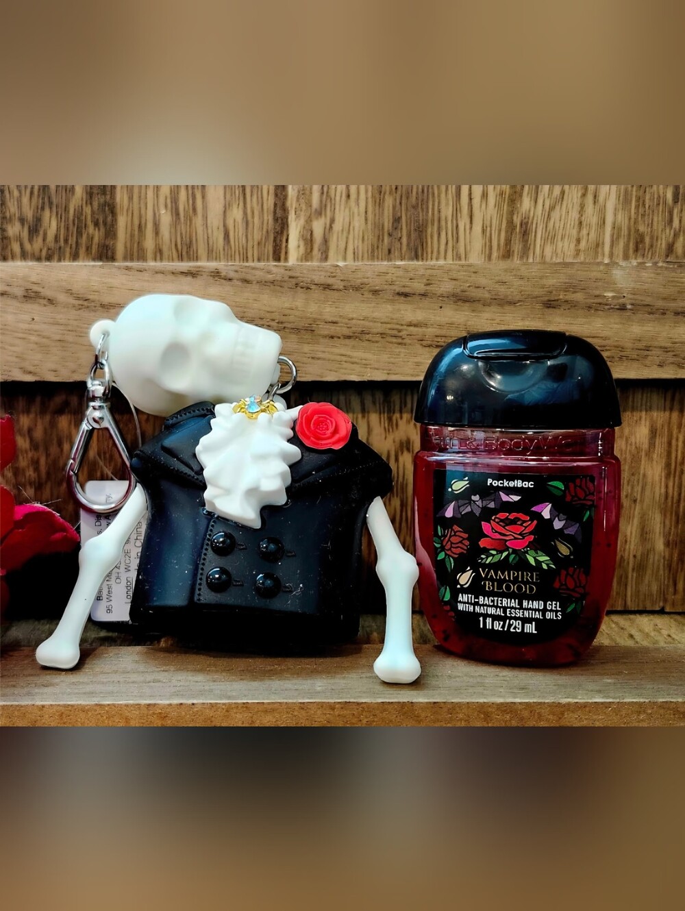 B&BW Glow In The Dark (GITD) Gentleman Skeleton Pocketbac Holder & Bag Charm